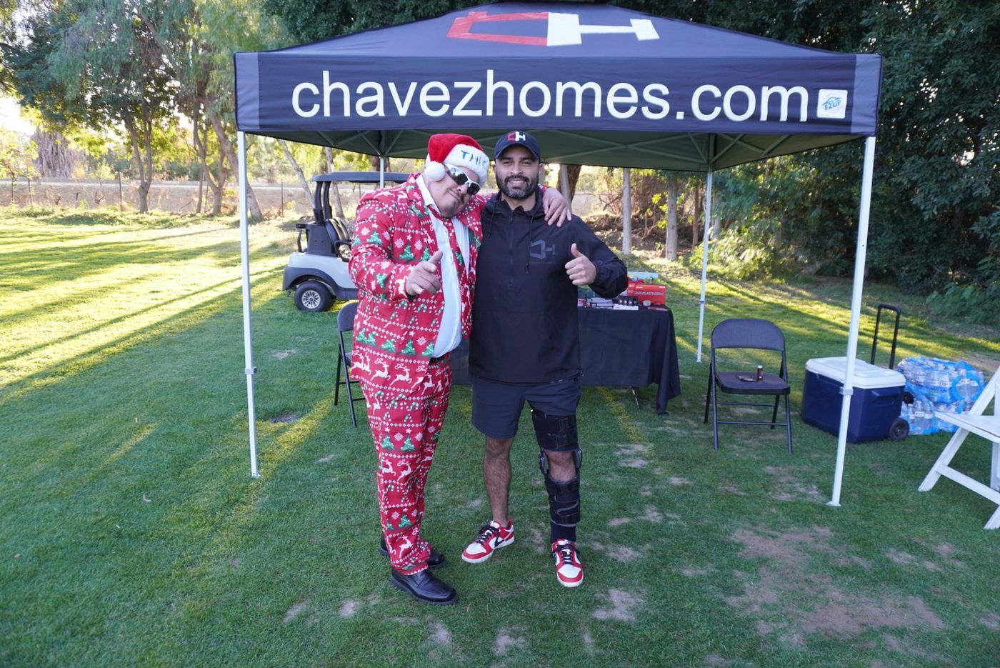 The Chavez Team at The Agency event tent at a community gathering in Cypress, Orange County